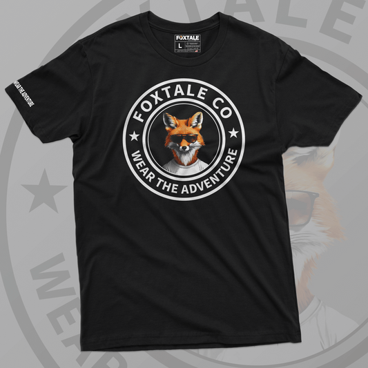 FoxTale Emblem Noir, Short Sleeve Tee